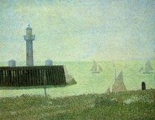 Seurat End of the Jetty, Honfleur, 1886,. , 