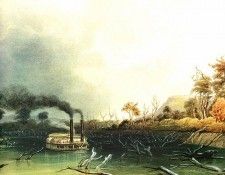 Kb 0016 Snags on the Missouri River KarlBodmer, 1833 sqs. ������, ����