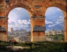 Eckersberg Christofer View through three arches of the Colos. Eckersberg,  