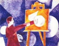 chagall the painter at the easel 1919. �����, ����