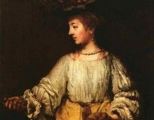 Rembrandt Portrait of Hendrickje Stofells as Flora, 1659, Me.    