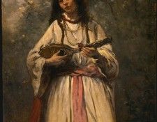 Corot Gypsy Girl with Mandolin, probably c. 1870-1875, NG Wa. , --