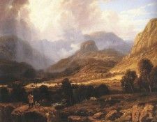Landscape-in the Lake District. Havell, 
