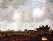 Goyen Jan van Horse Cart on a Bridge. ,  
