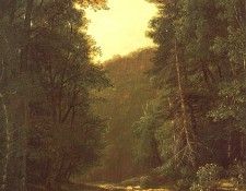 HETZEL, George, Woodland Stream, 1880, oil on canvas. Hetzel, 