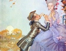 somov a youth on his knees in front of a lady 1916. 