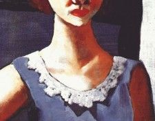 beckmann portrait of quappi in blue 1926. , 