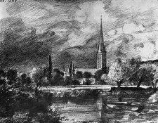 Constable John Salisbury cathedral Sun.  
