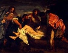 Tiziano La mise en tombeau ca 1525 148x212 cm Louvre.  ( )