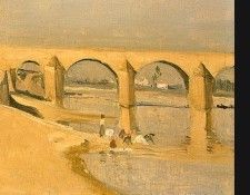 Corot River Scene with Bridge, 1834, Detalj 2, NG Washington. , --