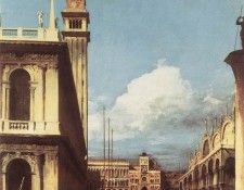 CANALETTO The Piazzetta Looking Toward The Clock Tower. 