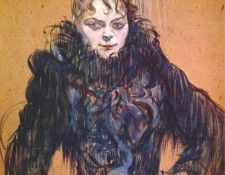 lautrec woman with a black feather boa c1892. �����-������, ���� ��