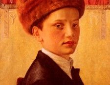 Kaufmann Isidor Portrait Of A Young Chassidic Boy. , 