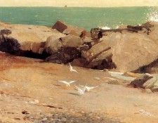 Homer Winslow Rocky Coast and Gulls. , 