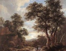 RUISDAEL Jacob Isaackszon van Sunrise In A Wood. ,  