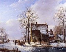 Schelfhout Andreas Scaters near farmers dwelling Sun 2. Schelfhout, 