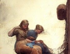 Homer Winslow Mending the Nets. �����, �������