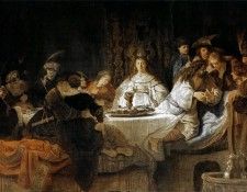 Rembrandt - Samson Putting Forth His Riddles at the Wedding Feast.    