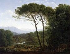 Voogd Hendrik Italianising landscape Sun. Voogd, �������