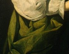 Zurbaran Saint Lucy, detlalj 5, c. 1625-1630, NG Washington. ,  