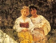 Cordero Jose Villegas Y In The Garden. ,  
