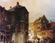 Verveer Samuel A market scene Sun. ������, �������