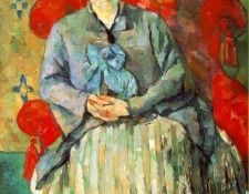 CeZANNE HORTENSE FIQUET IN A STRIPED SKIRT,1877-78, MUSEUM O. , 