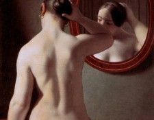 Eckersberg Christofer Woman standing in front of a mirror Su. Eckersberg,  