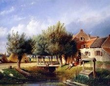 Smits Jan Gerard Summer village view Sun. �����, �� ��������