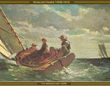 Winslow Homer-The Breezes Rise(1876) Po Amp 039. , 