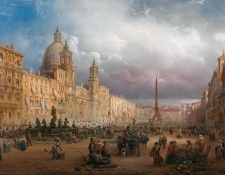 ������ ����� �� ������� ������ � ���� [A Bustling Market on the Piazza Navona in Rome]. �������, �����