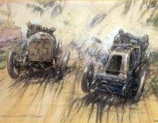 Cmagor 003 1908 mercedes and renault in the french gp. ,  