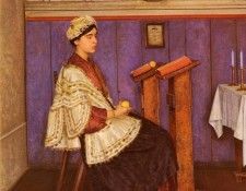 Kaufmann Isidor Young Woman In The Synagogue. , 