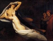 SCHEFFER Ary The Ghosts Of Paolo And Francesca Appear To dante And Virgil 1855.  