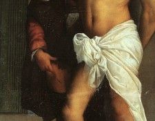 TIZIANO ST MARK ENTHRONED WITH SAINTS DETAIL 1510 CHURCH.  ( )