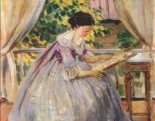borisov-musatov lady embroidering 1901. -,  (1870-1905)