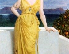 mrs charles kettlewell in neo classical dress. , 