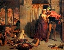 Hunt William Holman The flight of Madeline and Porphyro during the Drunkenness attending the Reve. ,  