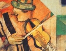 chagall detail 2, introduction to the jewish theater 1920. , 