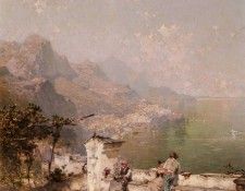 Unterberger Franz Richard Amalfi The Gulf Of Salerno. ,  