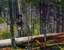 Homer Hunter in Adirondacks, 1892, Watercolor over graphite,. , 
