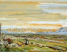 Jongkind Johan Barthold Landscape at La C�te-Saint Andre Sun. Jongkind, ����� ��������