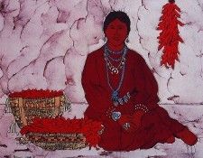 lrs Clarke Philomena Woman With Peppers. , 