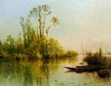 Daubigny Charles Francois Les Iles Vierges A Bezons.  -