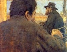 Raffaelli Jean-Franois The realist painter Sun. , -