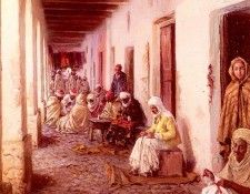 Simoni Gustavo A Street In Baskra  Alegria. , 