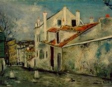 Utrillo La maison de Mimi Pinson - Montmartre, ca 1914, Muse. , 
