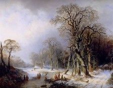 Hendriks Frederik Winterlandscape Sun. ��������, ��������