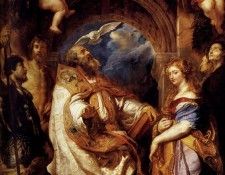 Rubens Saint Gregory With Saints Domitilla Maurus And Papianus. ,  