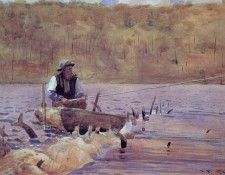 Homer Winslow Man in a Punt Fishing. , 